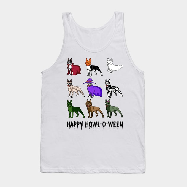 Boston Terrier Halloween Dogs Tank Top by Sunset beach lover